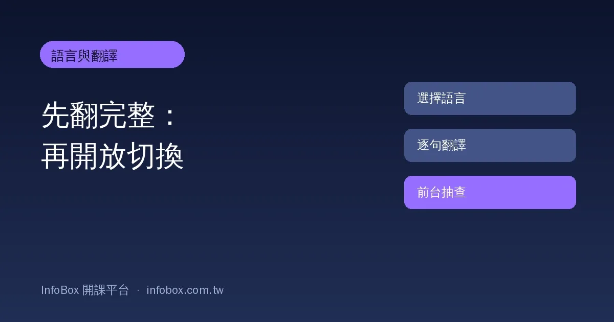 語言與翻譯操作篇