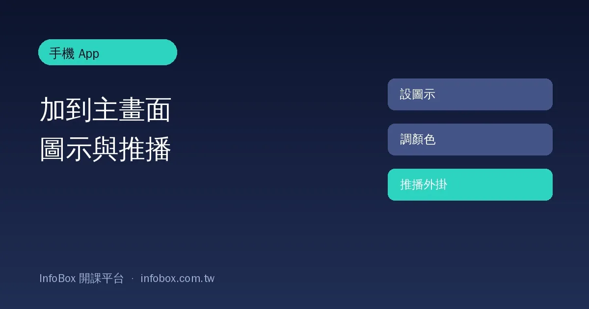 手機 App 操作篇・加到主畫面、圖示主題色到推播外掛