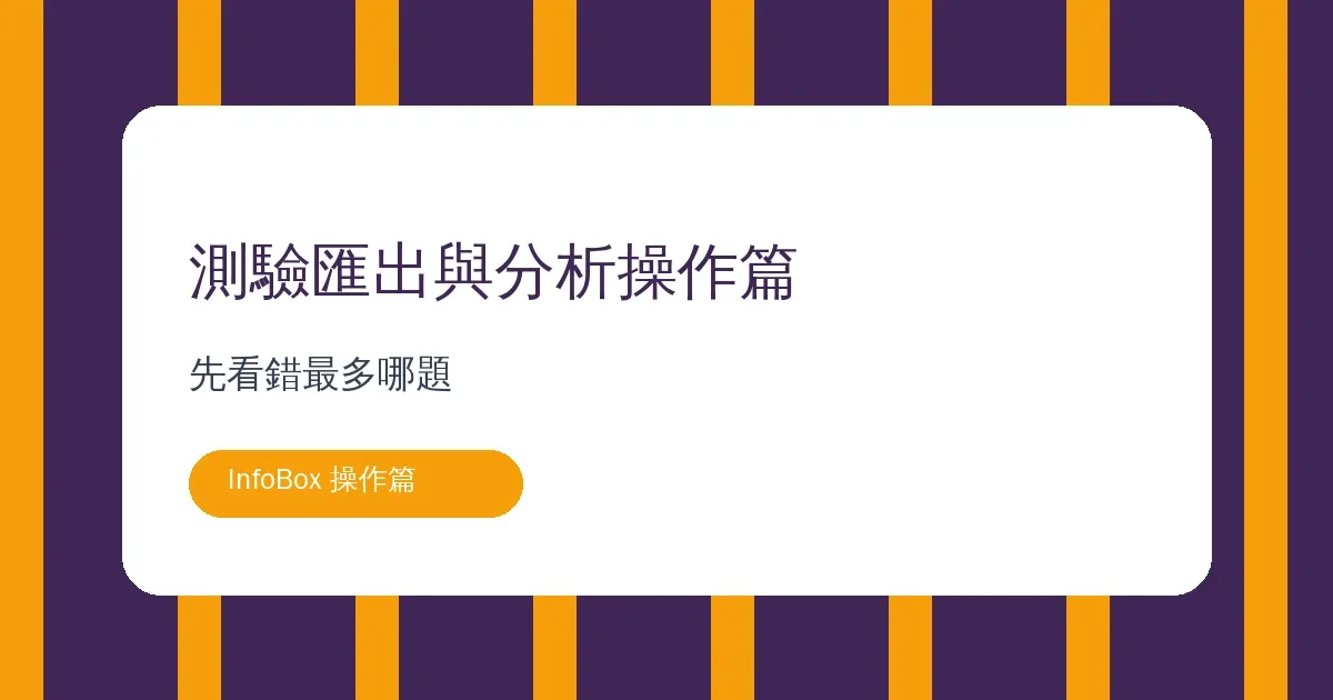 測驗匯出與分析操作篇・先看錯最多哪題